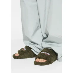 Sandaler<Balenciaga Logo Slides Grøn