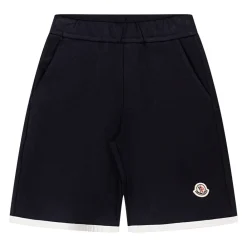 Underdele<Moncler Logo Stretch Bomuldsfleece Shorts Blå