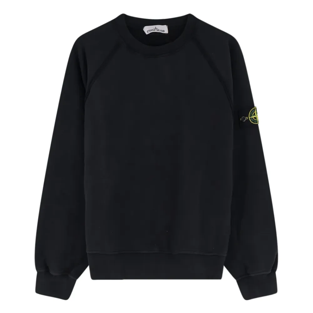 Trøjer|Sweatshirts<Stone Island LOGO SWEATSHIRT Sort
