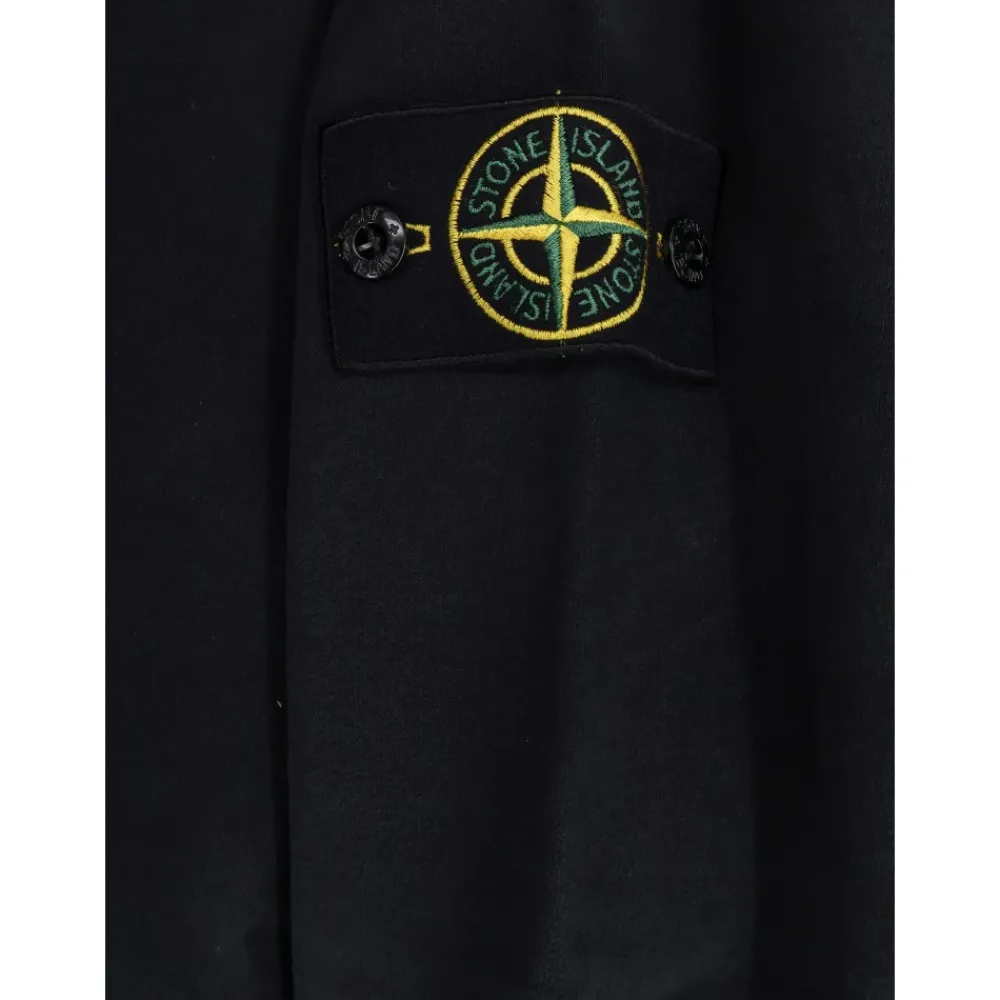 Trøjer|Sweatshirts<Stone Island LOGO SWEATSHIRT Sort