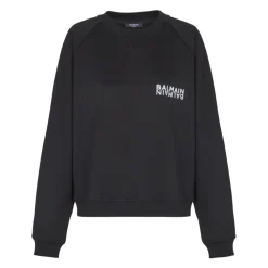 Sweatshirts^Balmain Logo Sweatshirt Sort
