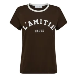 T-Shirts<Haute L'Amitié Logo Tee Top i Mocca Brun