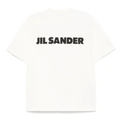 T-Shirts<Jil Sander Logo T-shirt Hvid