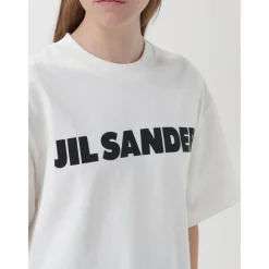 T-Shirts<Jil Sander Logo T-shirt til afslappet brug Beige