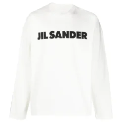 Sweatshirts^Jil Sander Logo-Print Bomuldssweatshirt Hvid