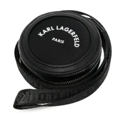 Bæltetasker^Karl Lagerfeld Logo-Print Rund Møntpung Sort
