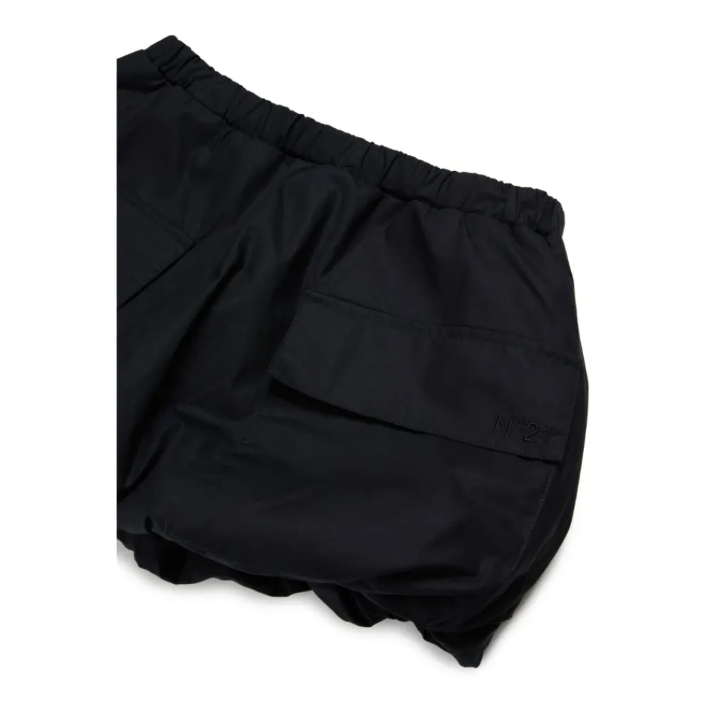 Kjoler & Nederdele<N21 Logo-print Shorts Sort