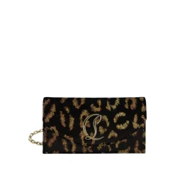 Skuldertasker^Christian Louboutin Loubi54 Leo Velvet Silk Clutch Multifarvet