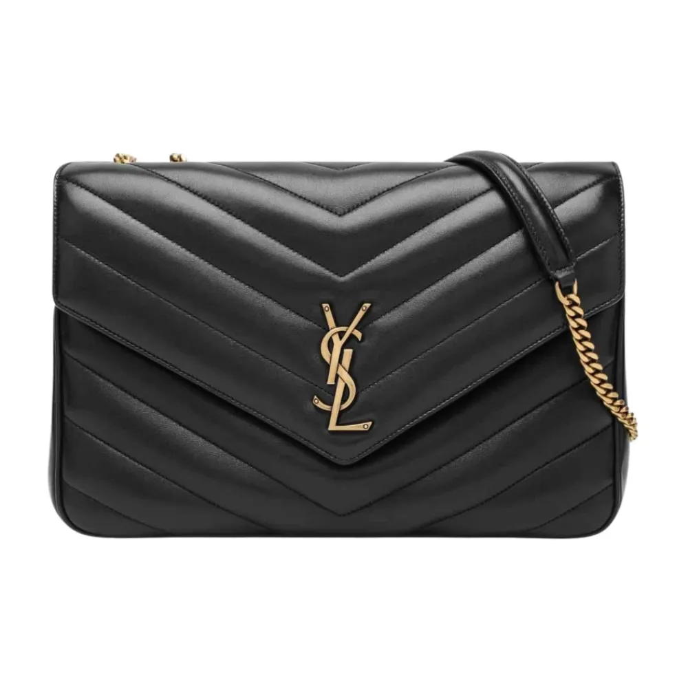 Skuldertasker<Saint Laurent Loulou Large Bag Sort