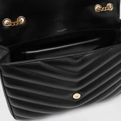 Skuldertasker<Saint Laurent Loulou Large Bag Sort
