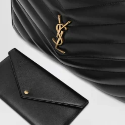 Skuldertasker<Saint Laurent Loulou Large Bag Sort