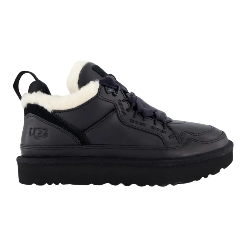 Sneakers<UGG Lowmel Læder Dame Sko Sort