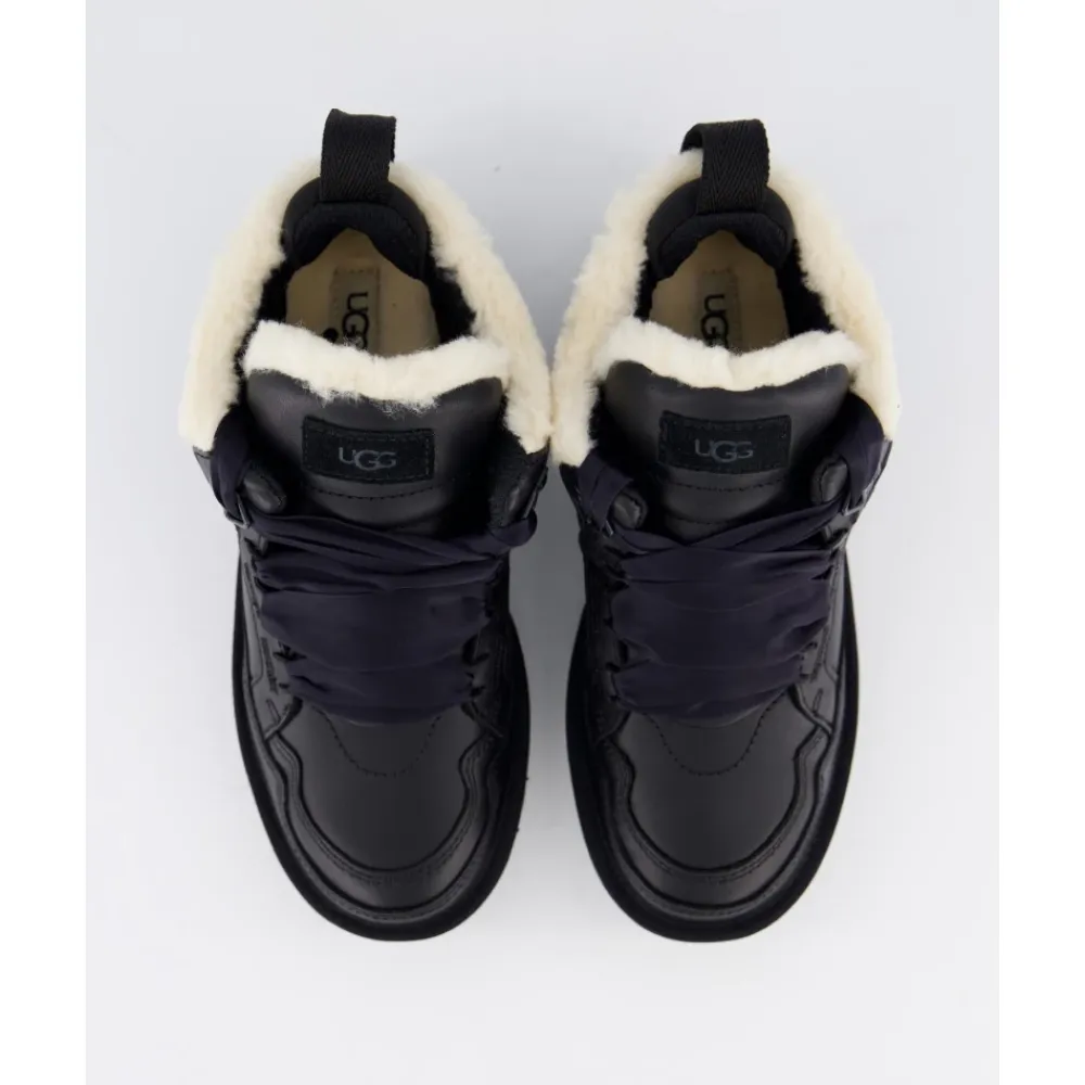 Sneakers<UGG Lowmel Læder Dame Sko Sort