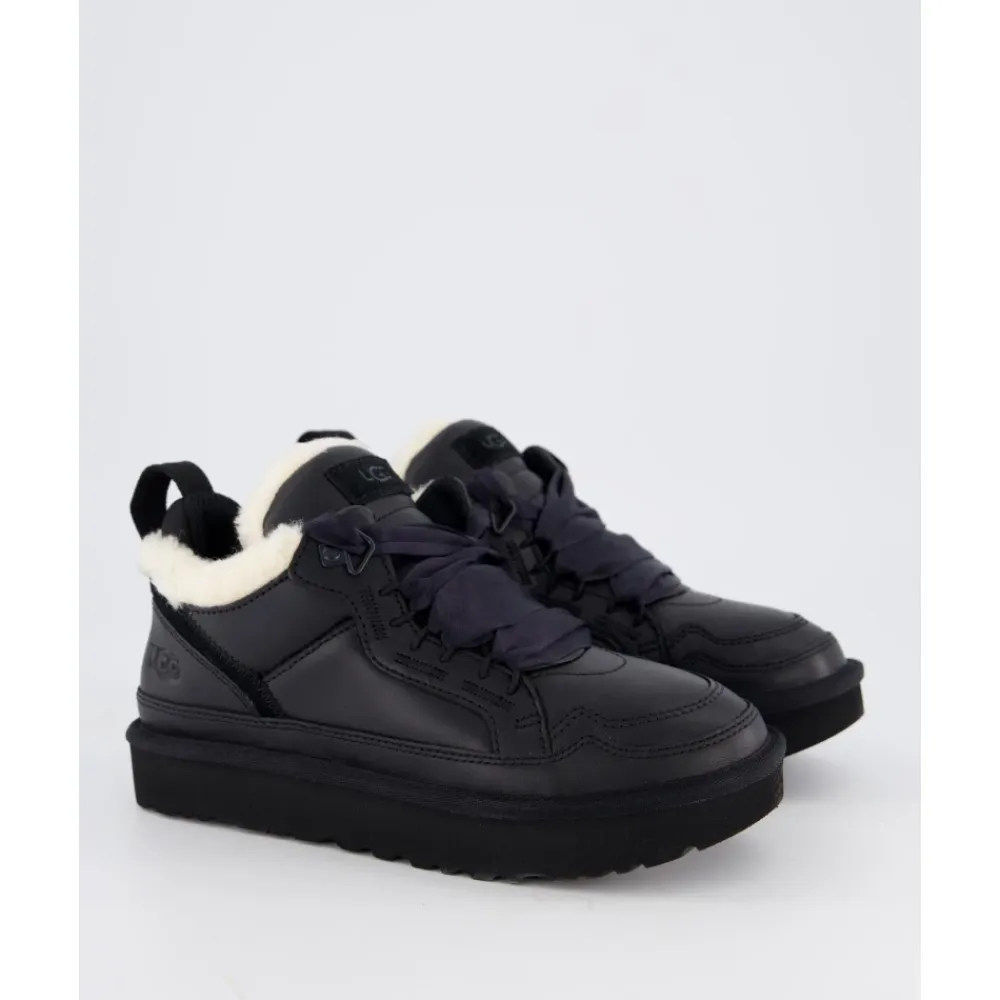 Sneakers<UGG Lowmel Læder Dame Sko Sort