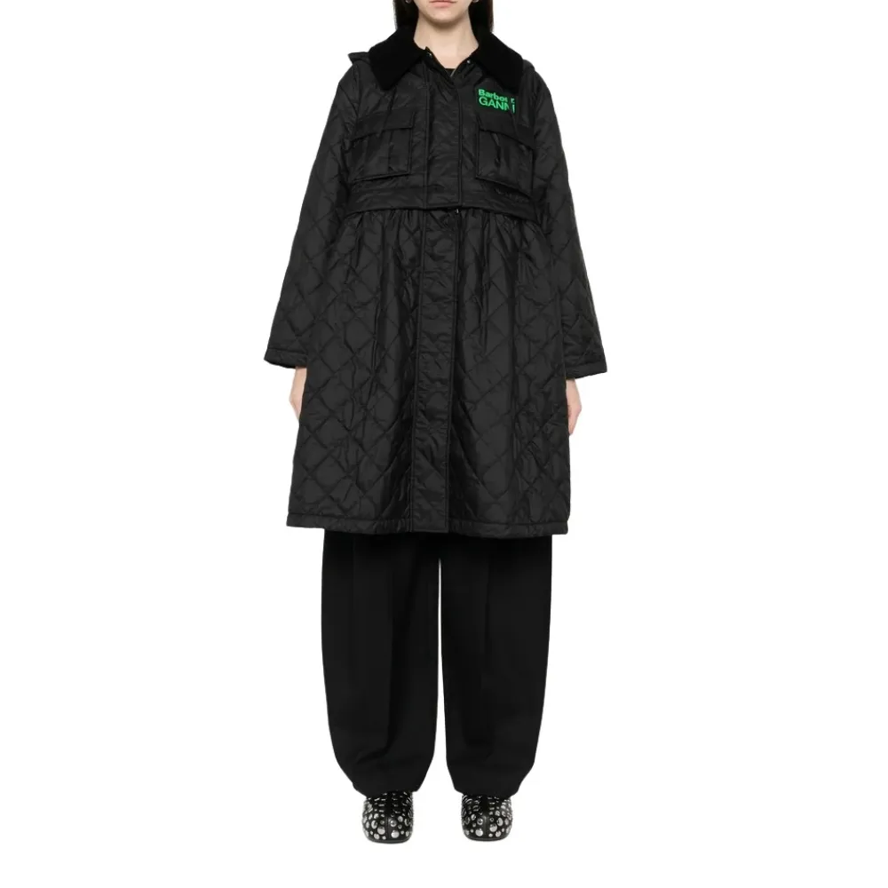 Frakker<Barbour LQU1890 Peplum Longline Quilted Jacket Sort