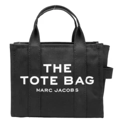 Indkøbstasker^Marc Jacobs Lærred Lille Tote Taske Sort