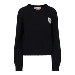 Striktrøjer & Sweatere<Marni Luksuriøs Cashmere Sweater AW25 Sort