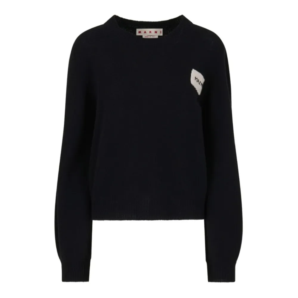Striktrøjer & Sweatere<Marni Luksuriøs Cashmere Sweater AW25 Sort