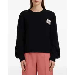 Striktrøjer & Sweatere<Marni Luksuriøs Cashmere Sweater AW25 Sort