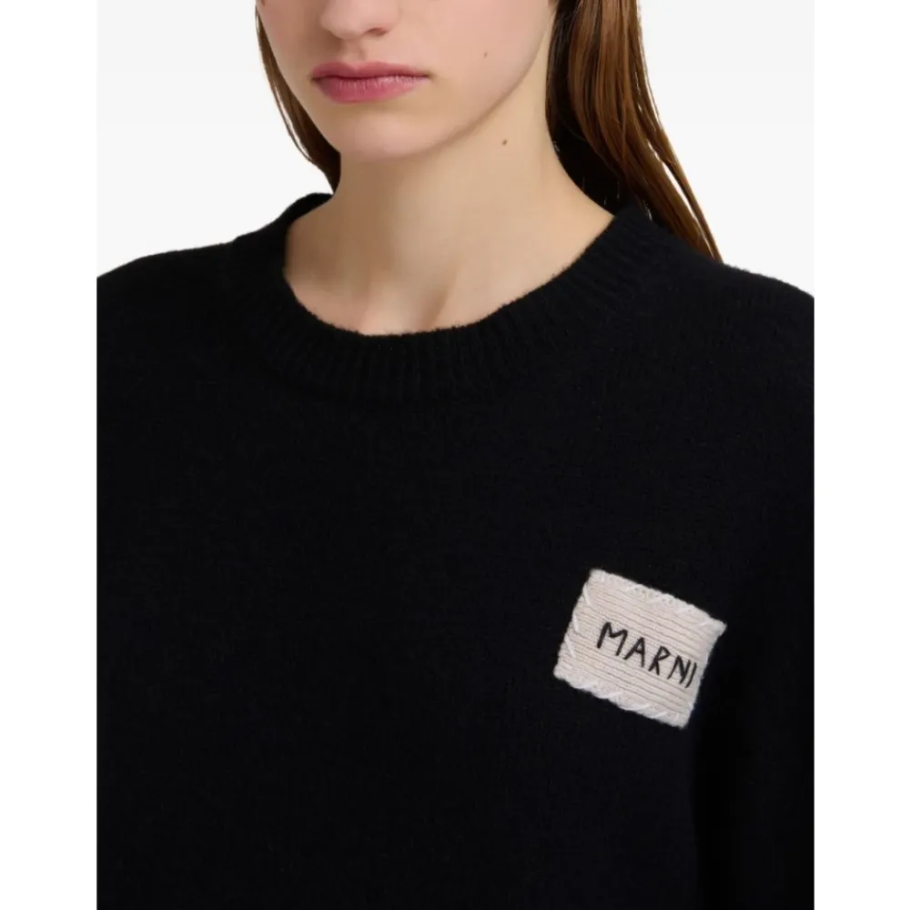 Striktrøjer & Sweatere<Marni Luksuriøs Cashmere Sweater AW25 Sort