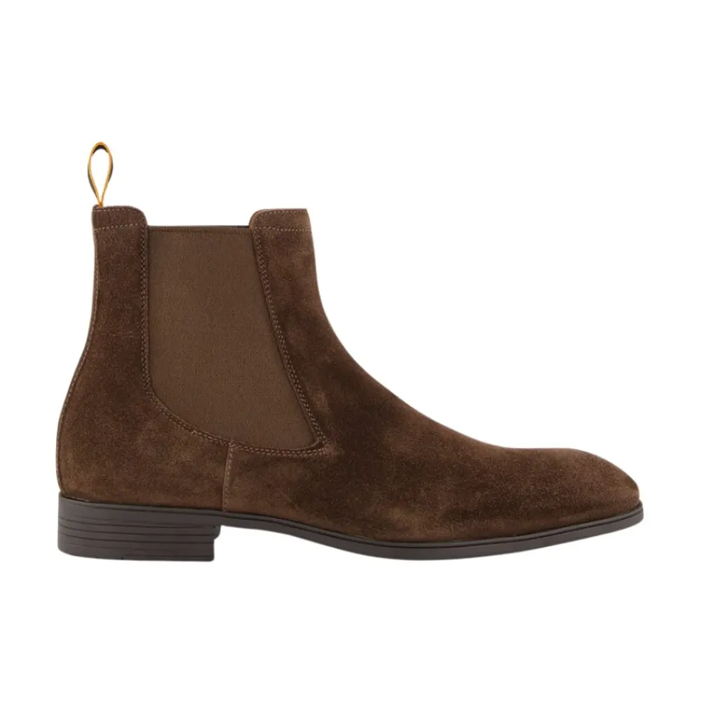 Chelsea Boots|Støvler^Santoni Luksuriøse e Ruskind Chelsea Støvler Brun