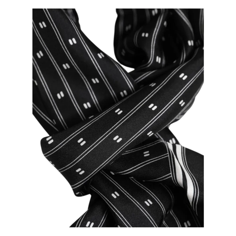 Halstørklæder Og Tørklæder^Dolce & Gabbana Luksuriøst Frynser Foulard Tørklæde Sort