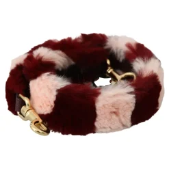 Tilbehør Til Tasker<Dolce & Gabbana Luksus Bordeaux Pink Pels Skulderrem Multifarvet