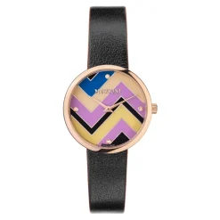 Ure<Missoni Luksus Dameur med Multifarvet Skive Sort