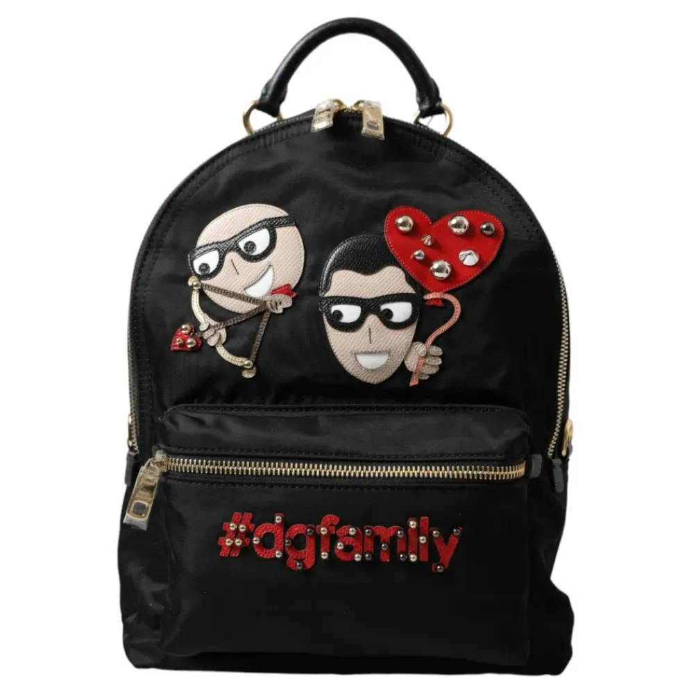 Rygsække<Dolce & Gabbana Luksus Prydet Rygsæk Sort