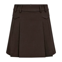 Nederdele^Co'Couture LunaCC Plisseret Mini Nederdel Brun