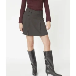 Nederdele^Co'Couture LunaCC Plisseret Mini Nederdel Brun