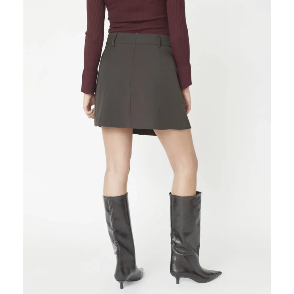 Nederdele^Co'Couture LunaCC Plisseret Mini Nederdel Brun