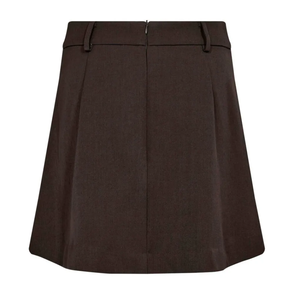 Nederdele^Co'Couture LunaCC Plisseret Mini Nederdel Brun