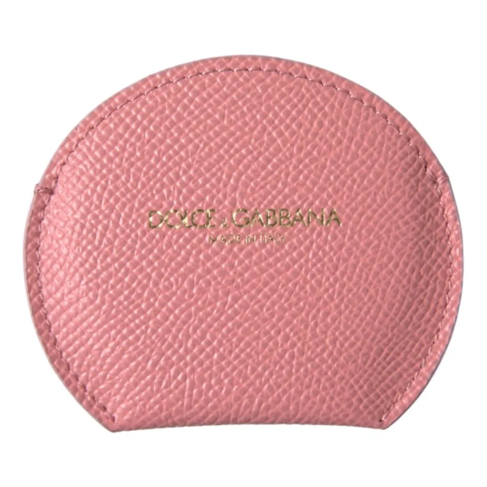 Tilbehør Til Tasker^Dolce & Gabbana Lyserød Læder Spejlholder Pink