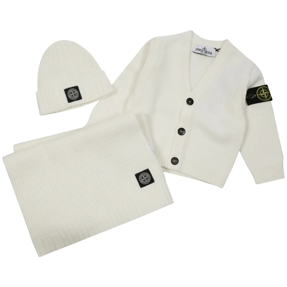 Bodystocking & Sæt<Stone Island M200001 Kit i Uld Cashmere Hvid