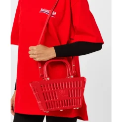 Bæltetasker<Balenciaga Mag Small Basket Bag Rød