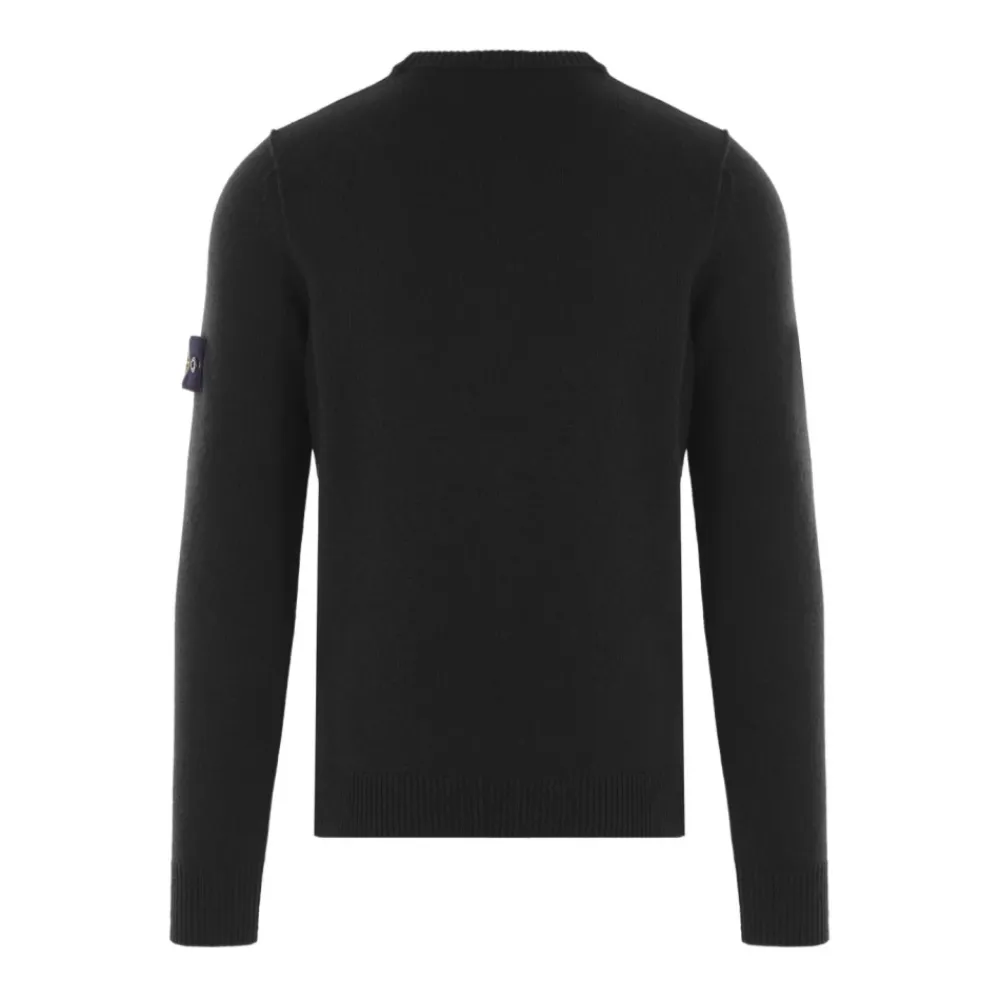 Strik^Stone Island Maglia Crew Neck Sweater Sort