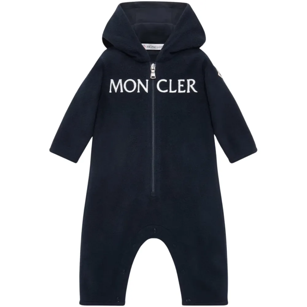 Bodystocking & Sæt^Moncler Marine Baby Logo Romper Blå