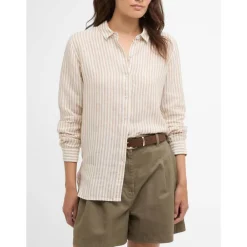 Bluser & Skjorter<Barbour Marine Relaxed Langærmet Skjorte Beige