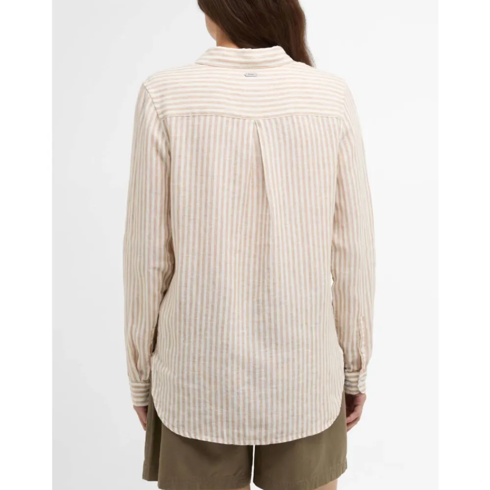 Bluser & Skjorter<Barbour Marine Relaxed Langærmet Skjorte Beige