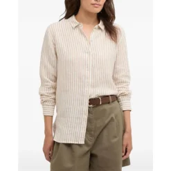 Bluser & Skjorter<Barbour Marine Relaxed Langærmet Skjorte Beige