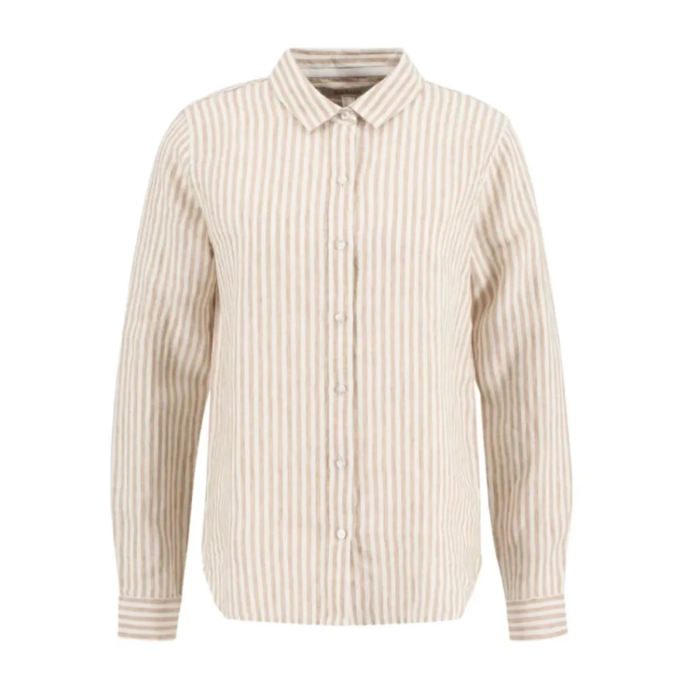 Bluser & Skjorter<Barbour Marine Relaxed Langærmet Skjorte Beige