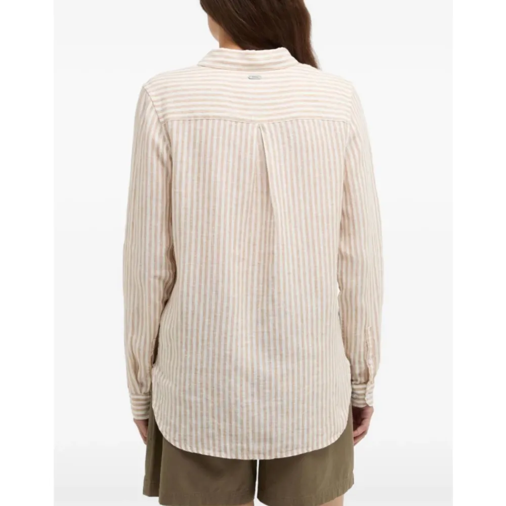 Bluser & Skjorter<Barbour Marine Relaxed Langærmet Skjorte Beige