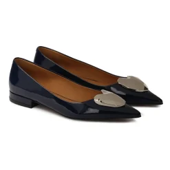 Ballerina Sko^Kazar Marine flade pumps med stor udsmykning Blå