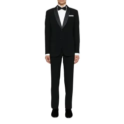 Jakkesæt^Giorgio Armani Marine Uld Blazer og Bukser Sæt Blå