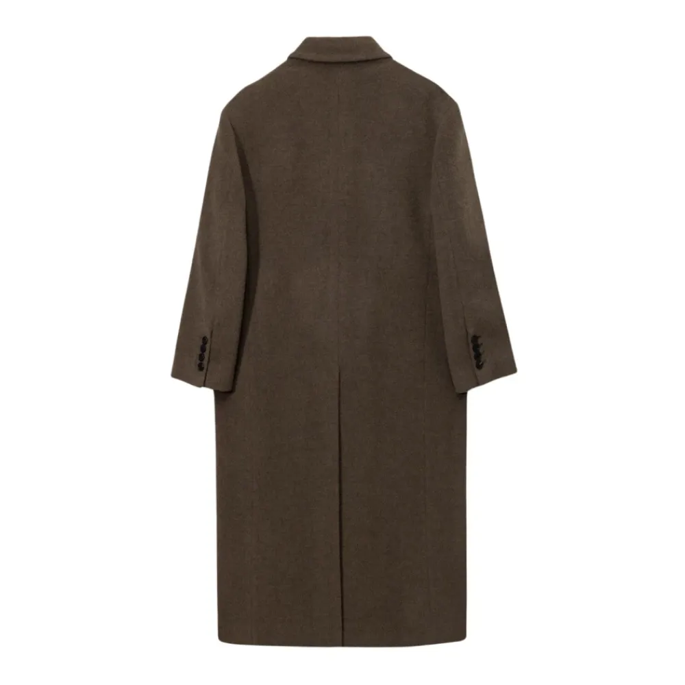 Frakker<Dunst Maxi Double Wool Coat Grøn