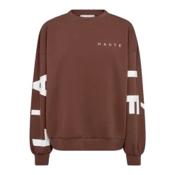 Sweatshirts|Striktrøjer & Sweatere<Haute L'Amitié Maxi Split Logo Sweat Brun