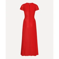 Kjoler^ROTATE Birger Christensen Maxi V-Neck Kjole Rød