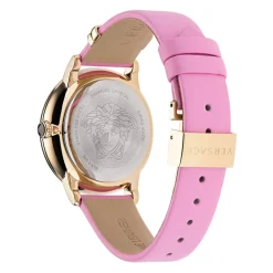 Ure^Versace MEDUSA ICON Læderur Guld Pink