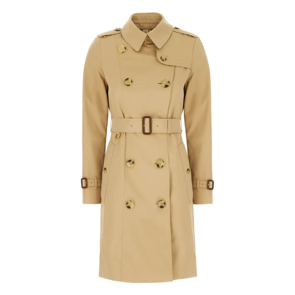 Frakker^Burberry Mellemlang Chelsea Heritage Trenchcoat Beige